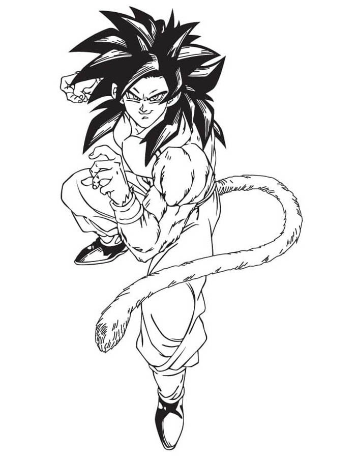 A Arte de SSJ4: A Lenda em Preto e Branco