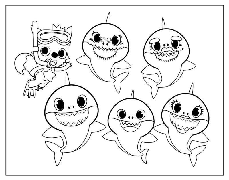 A Família Baby Shark no Fundo do Mar