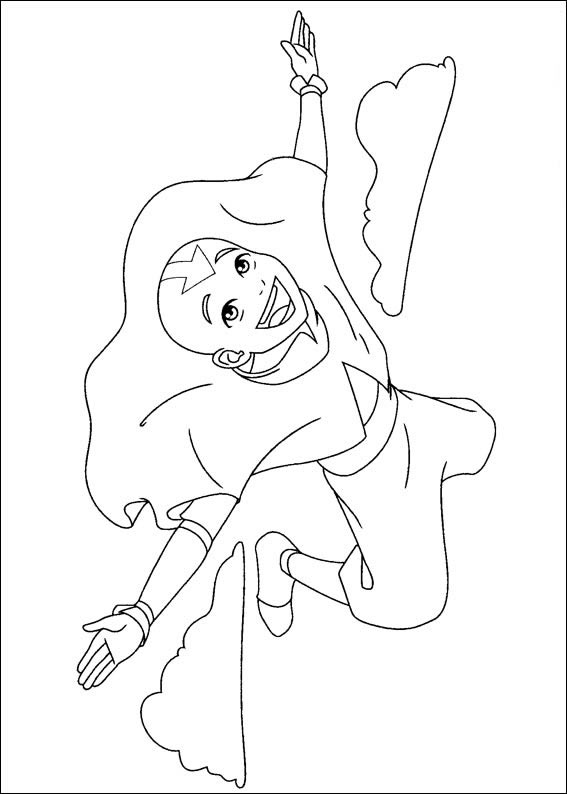 Aang Voa em Aventuras de Avatar