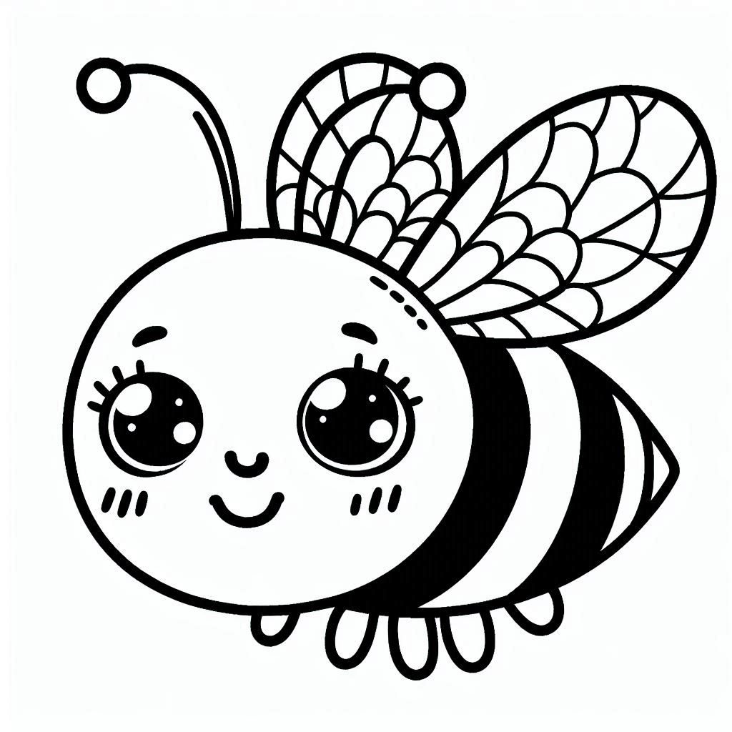 Abelhinha Adorável para Colorir
