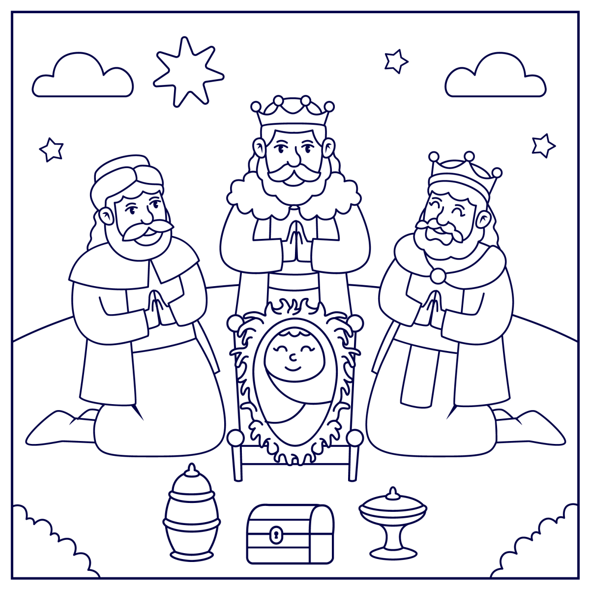 Adoração dos Reis Magos na Natividade
