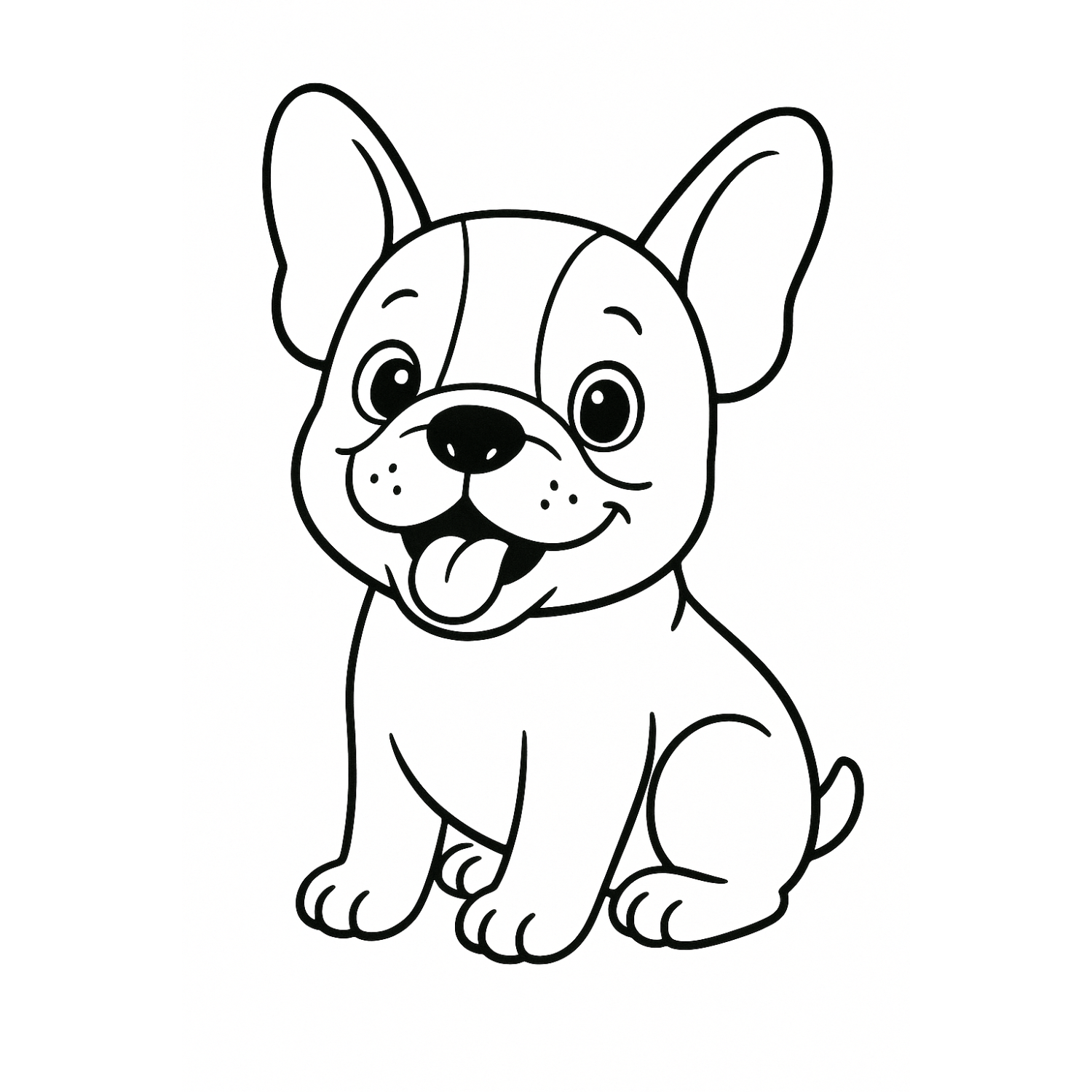 Adorável Bulldog para Colorir