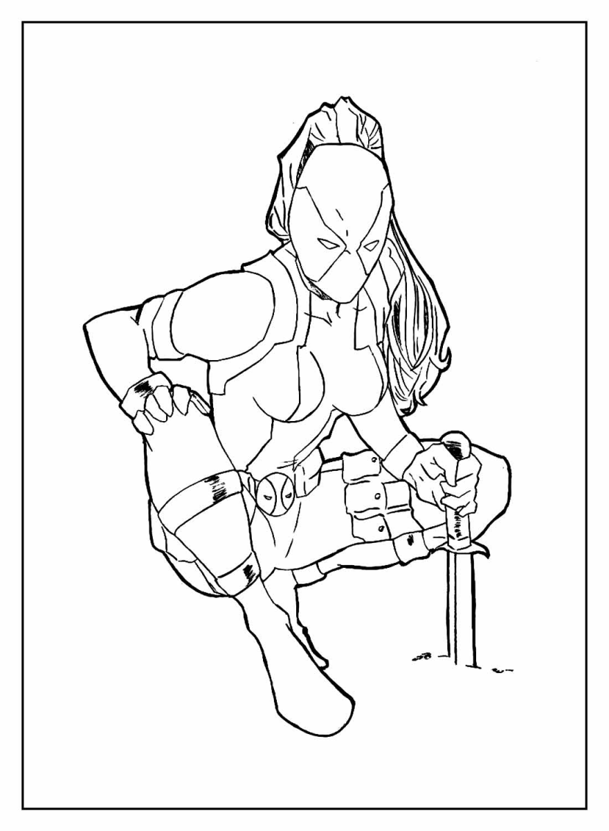 Agarre a Espada com a Guerreira de Deadpool