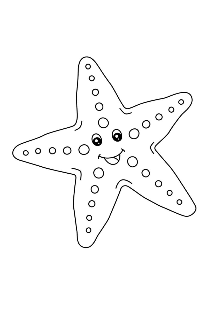 Alegre Estrela do Mar para Colorir