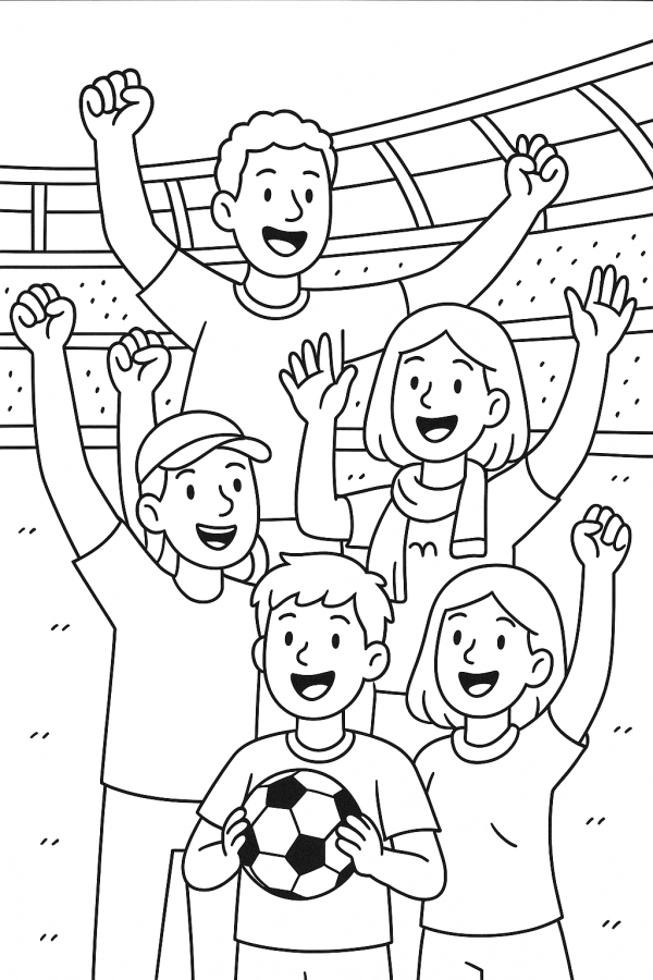 Dia de Alegria no Estádio de Futebol