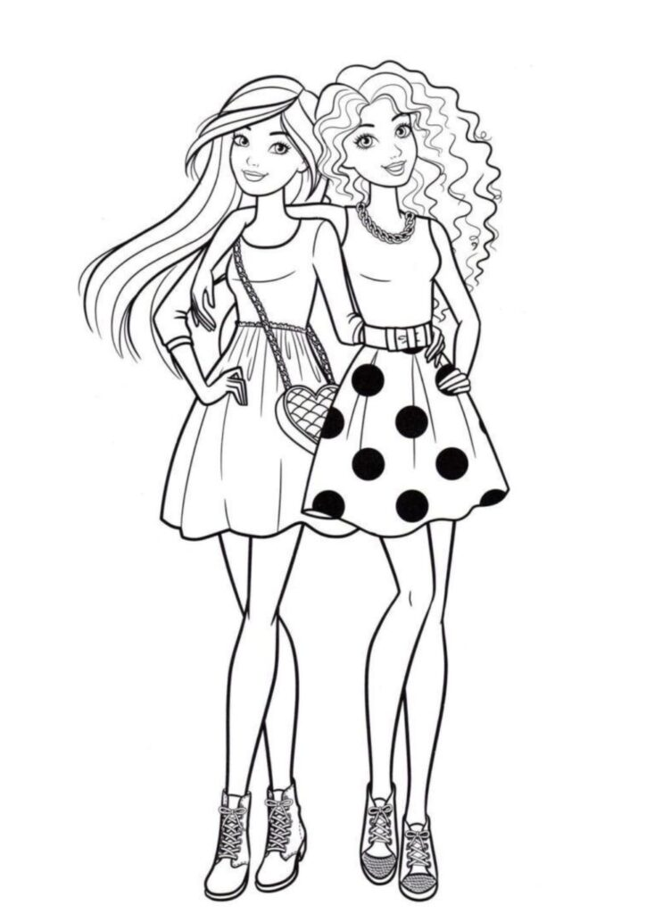 Amigas Fashionistas Prontas para Pintar