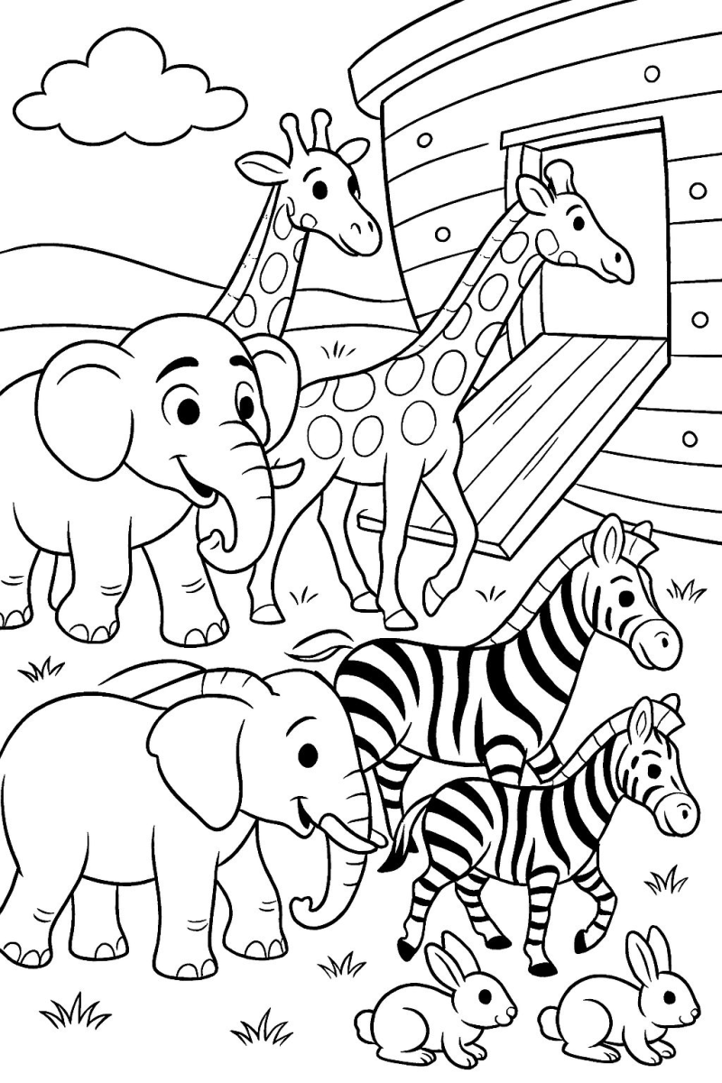 Animais na Aventura da Arca de Noé