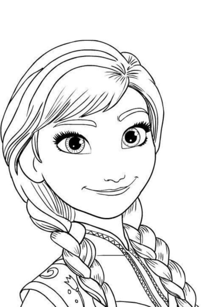 Encantadora Anna de Frozen para Colorir