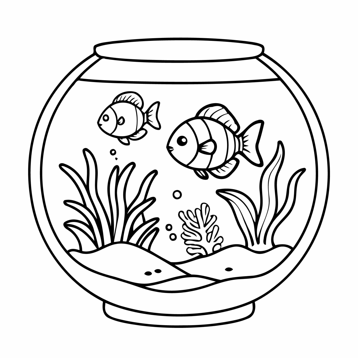 Aquário Encantado para Colorir