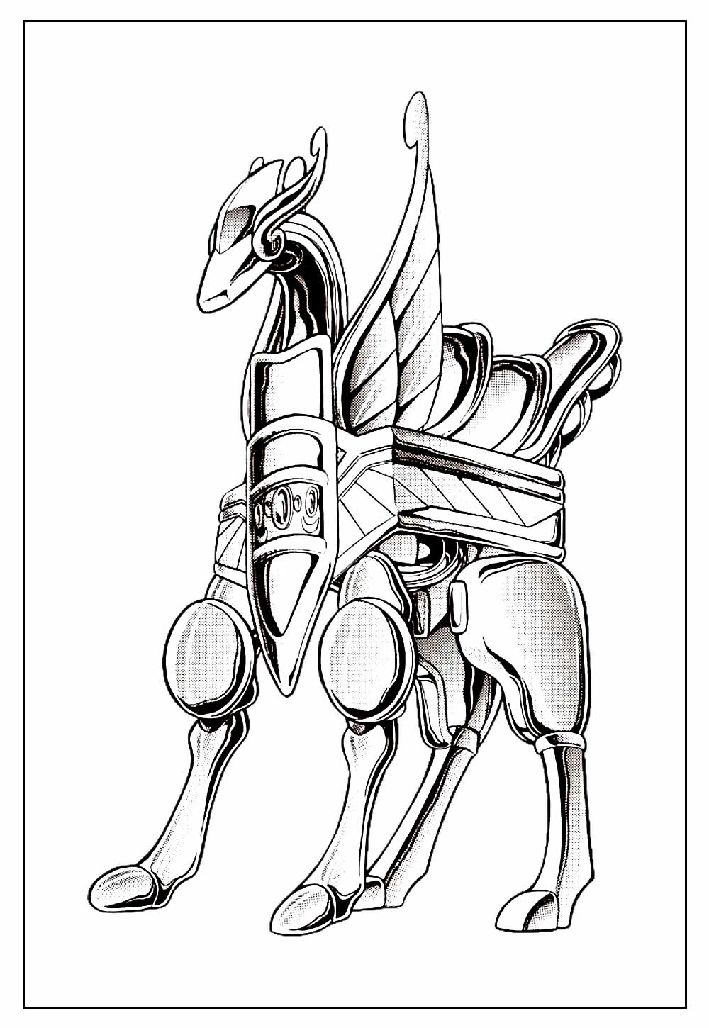Armadura Mítica de Cavalo Alado