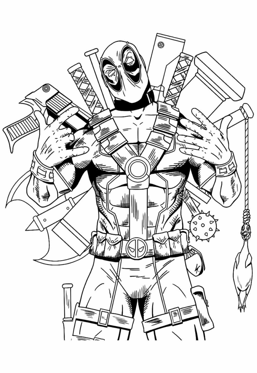 Arsenal do Deadpool: Prepare-se para Colorir