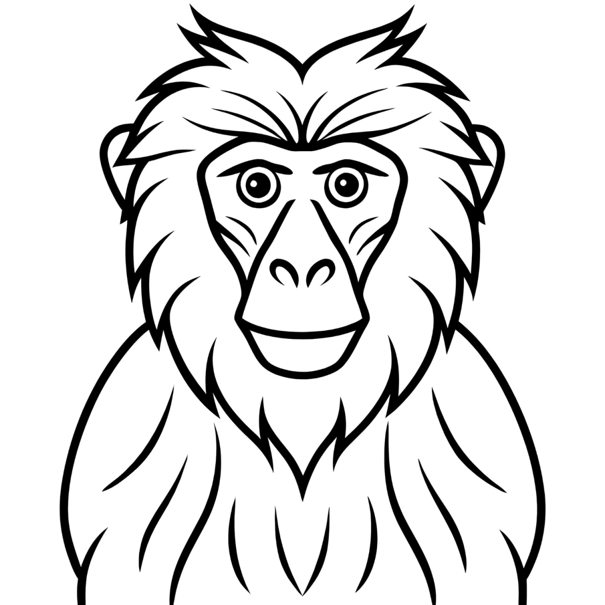 Arte de Colorir: Macaco Majestoso