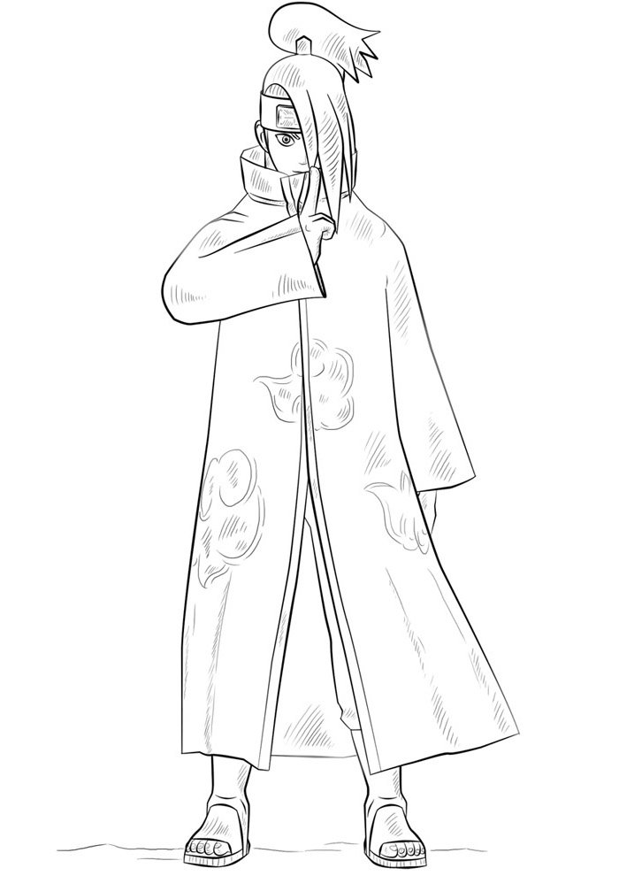 Arte Explosiva: Deidara no Colorir