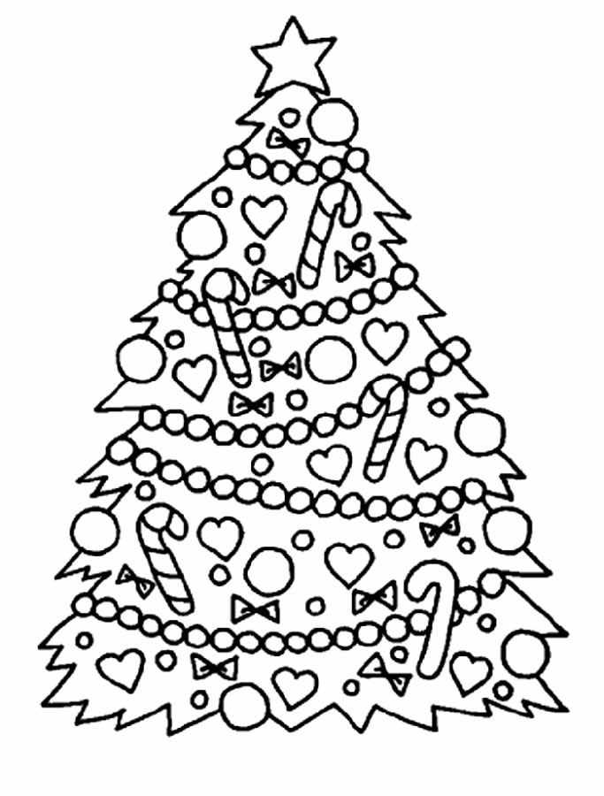 Árvore de Natal Encantada para Colorir