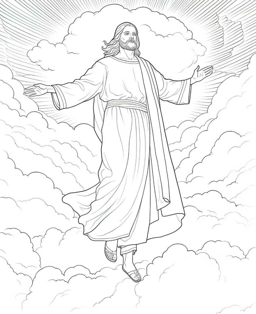 A Ascensão de Jesus nas Nuvens