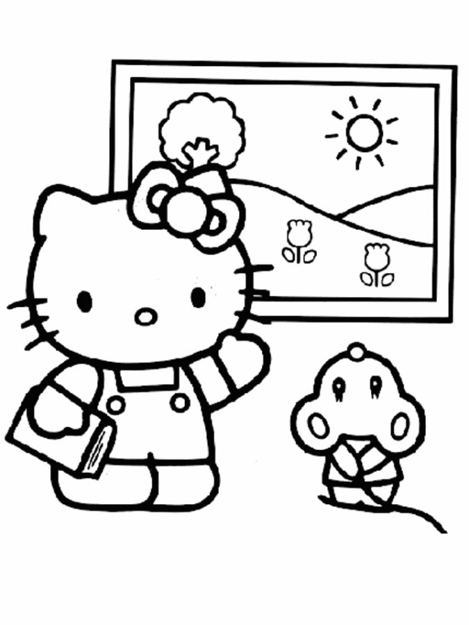 Aula de Cores com Hello Kitty