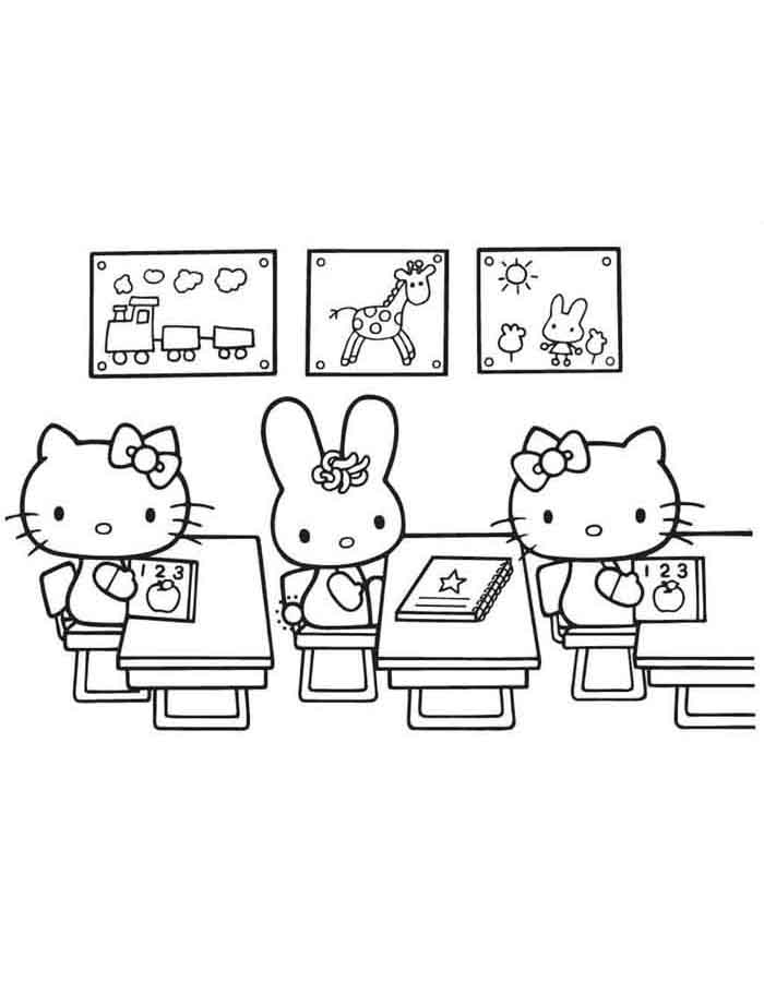 Aula Divertida na Escola da Hello Kitty