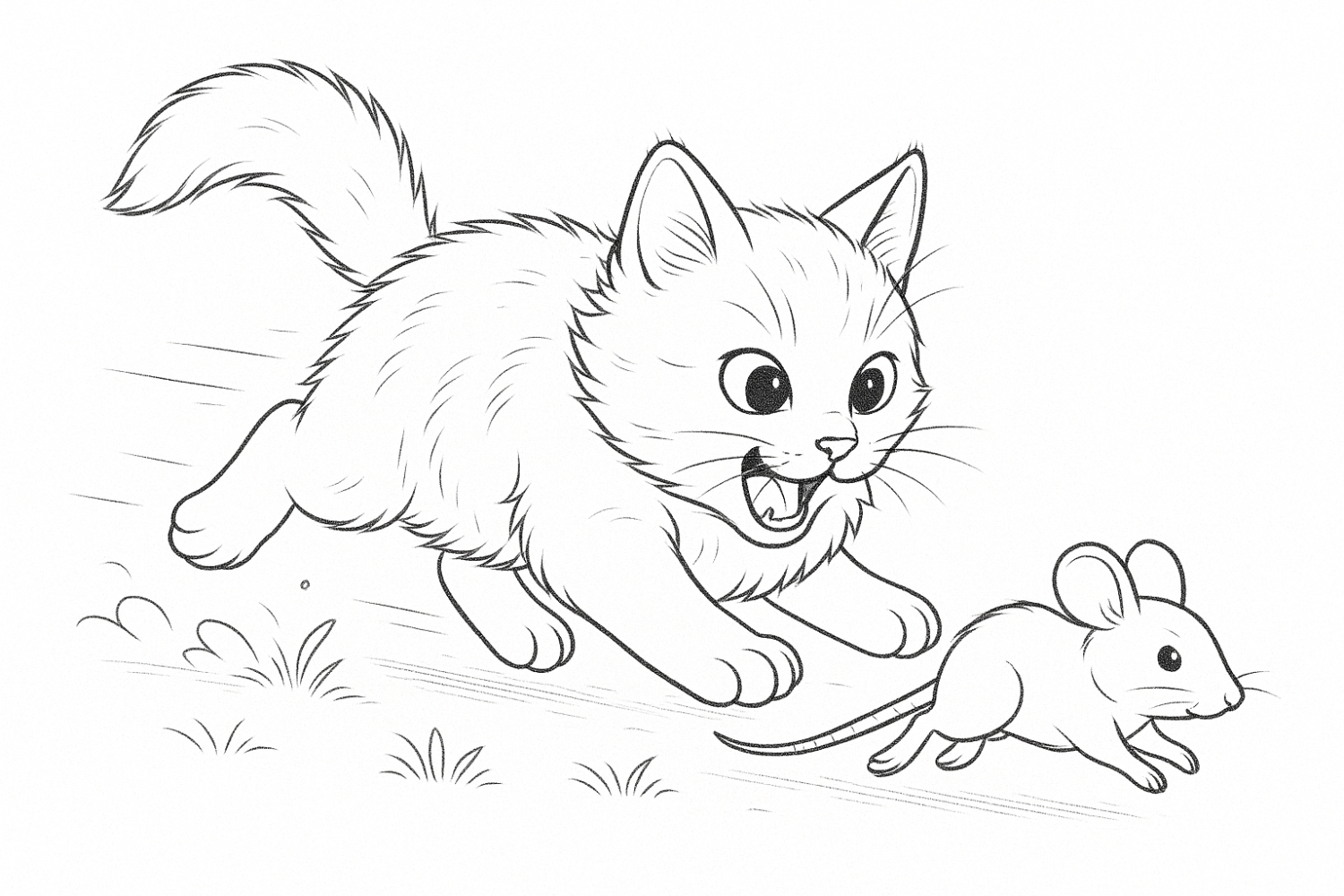 Aventura Animada de Um Gatinho e Um Camundongo