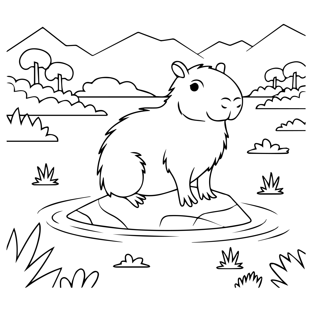 Aventura da Capivara no Lago