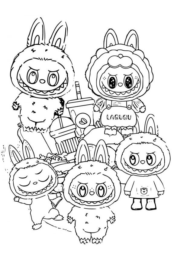 Aventura Colorida com Labubu e Amigos