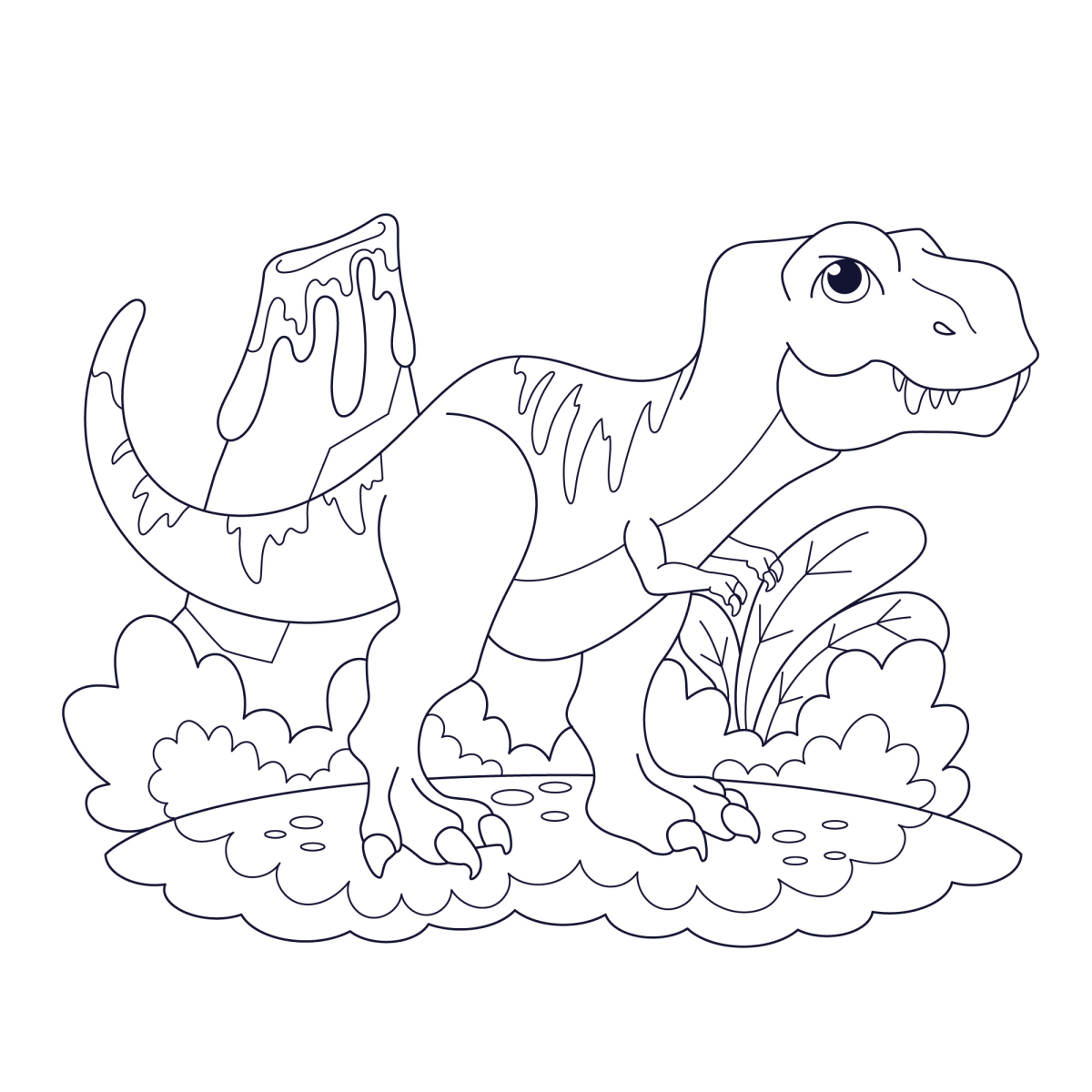 Aventura Colorida com Dinossauro Divertido