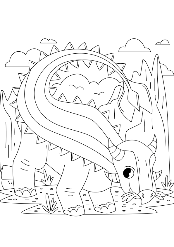 Aventura Colorida do Dinossauro no Vale