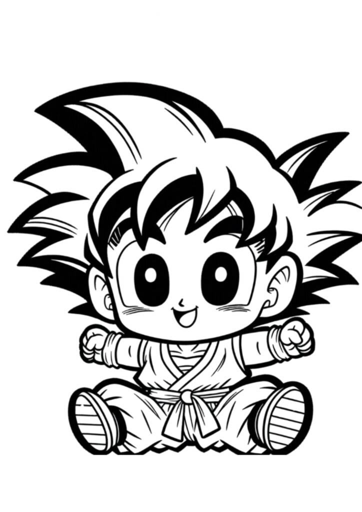 Aventura de Colorir do Bebê Goku