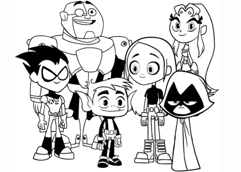 Aventura de Colorir com os Jovens Titãs
