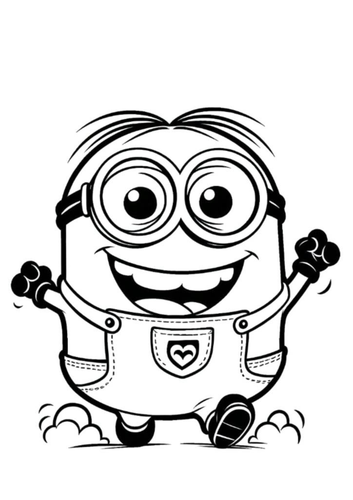 Aventura de Colorir com Minion Feliz