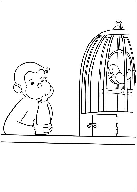 A Aventura Curiosa de George e o Pássaro na Gaiola