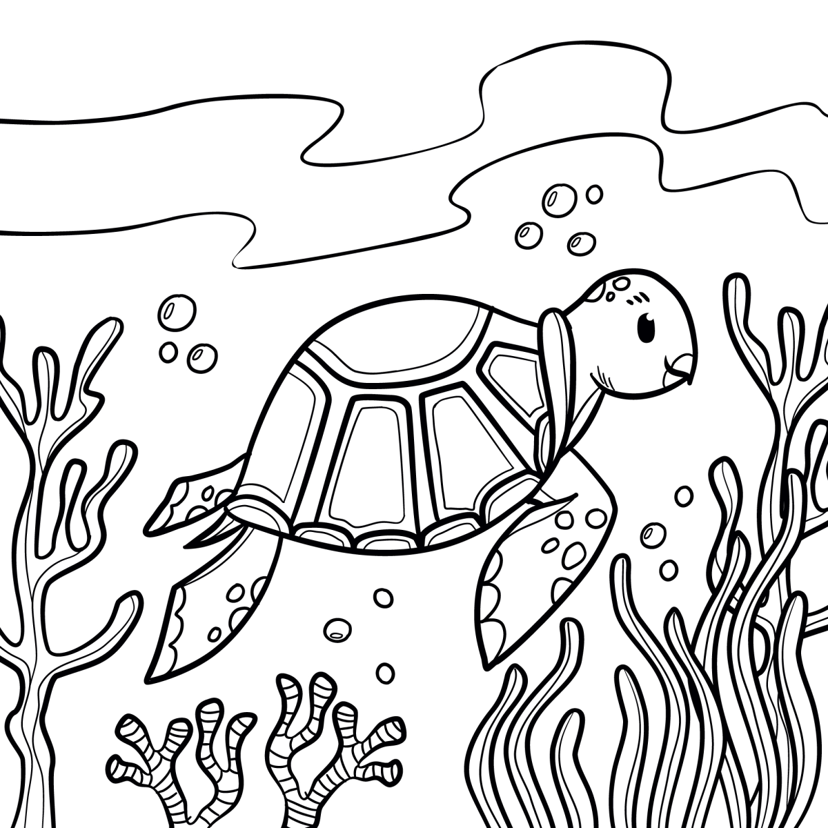 Aventura da Tartaruga no Fundo do Mar