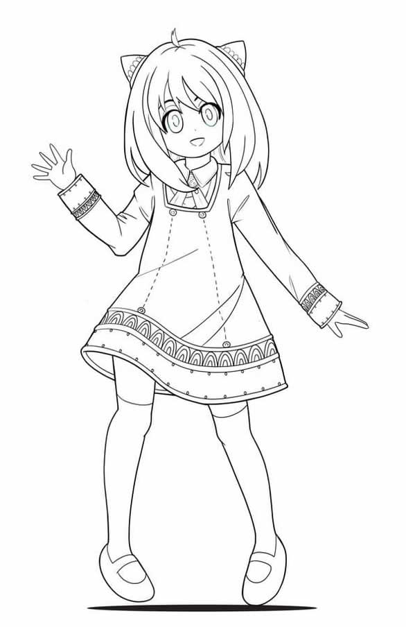 Aventura de Anya Forger: Pronta para Colorir