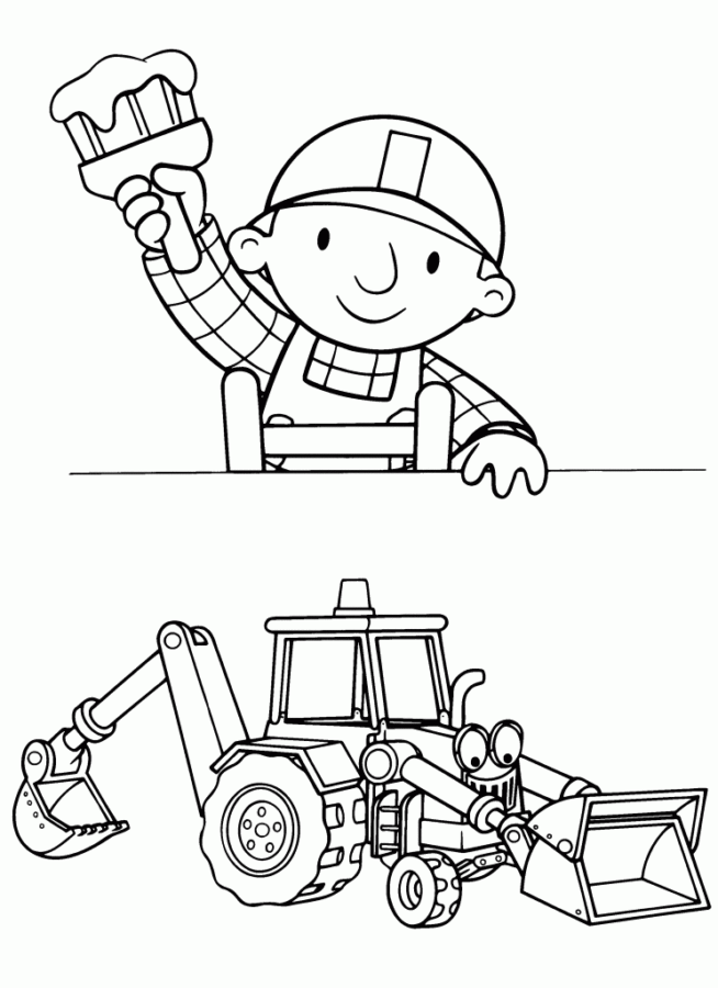 Aventura de Colorir com Bob e a Escavadeira