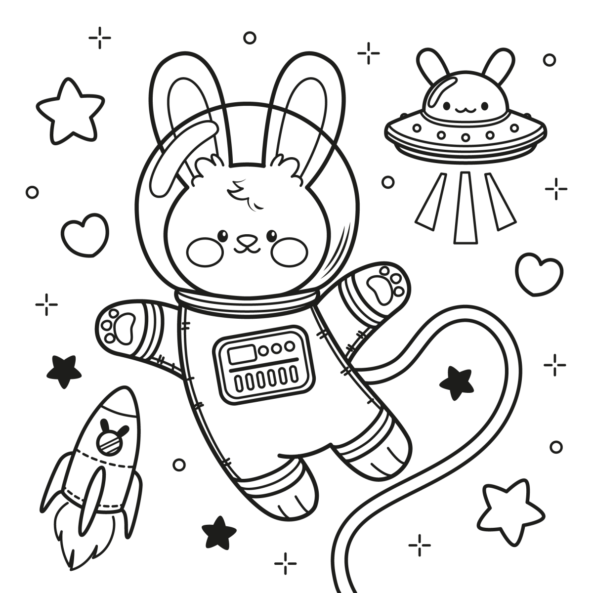 Aventura Espacial de Um Coelho Fofo