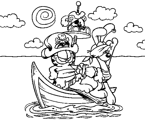 Aventura de Garfield Pirata