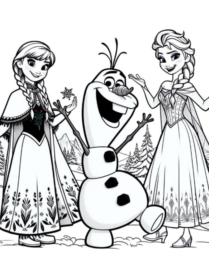 Aventura Gelada com Elsa, Anna e Olaf