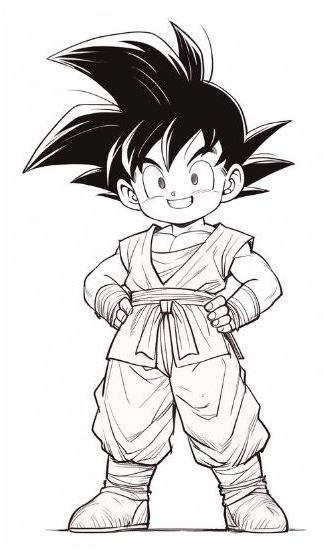 Aventura Jovem: Colorindo Goten em Dragon Ball Z
