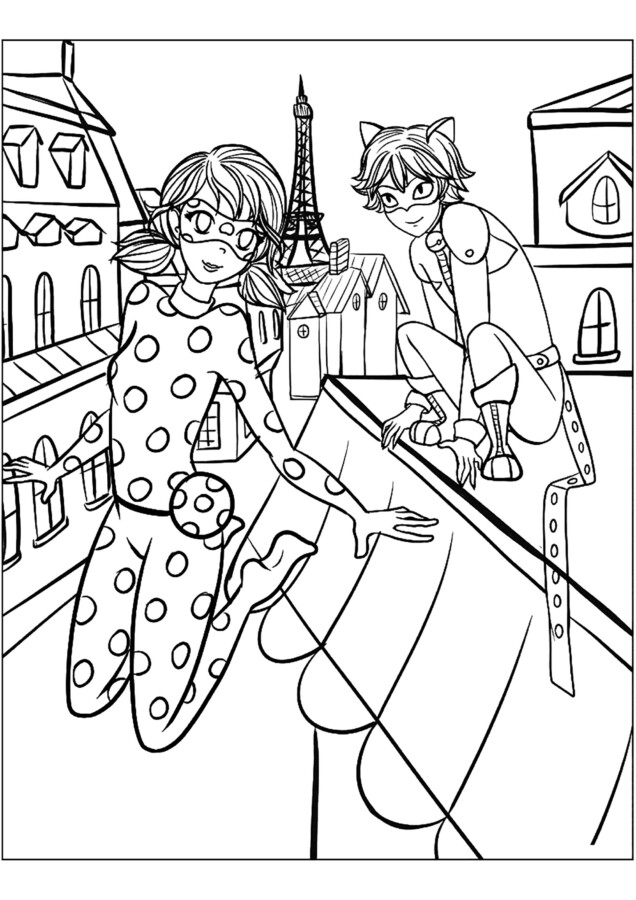 Aventura de Ladybug e Gato Noir em Paris