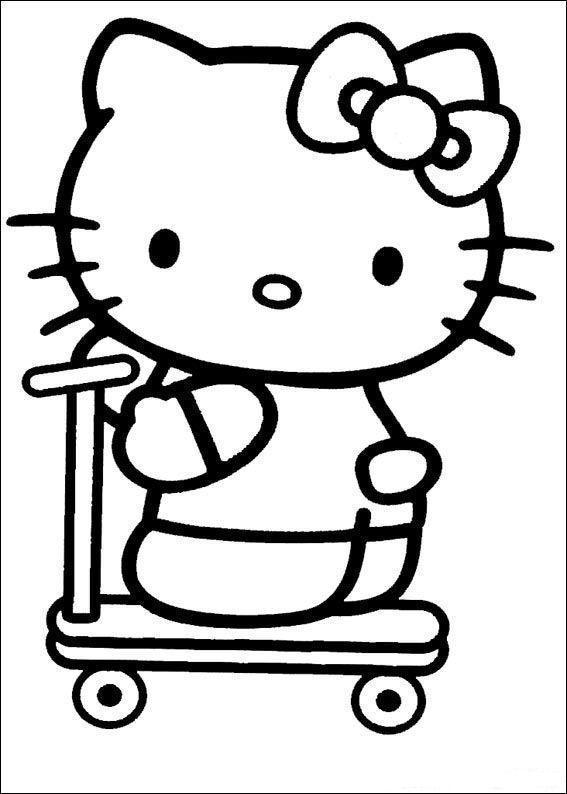Aventura de Patinete com Hello Kitty