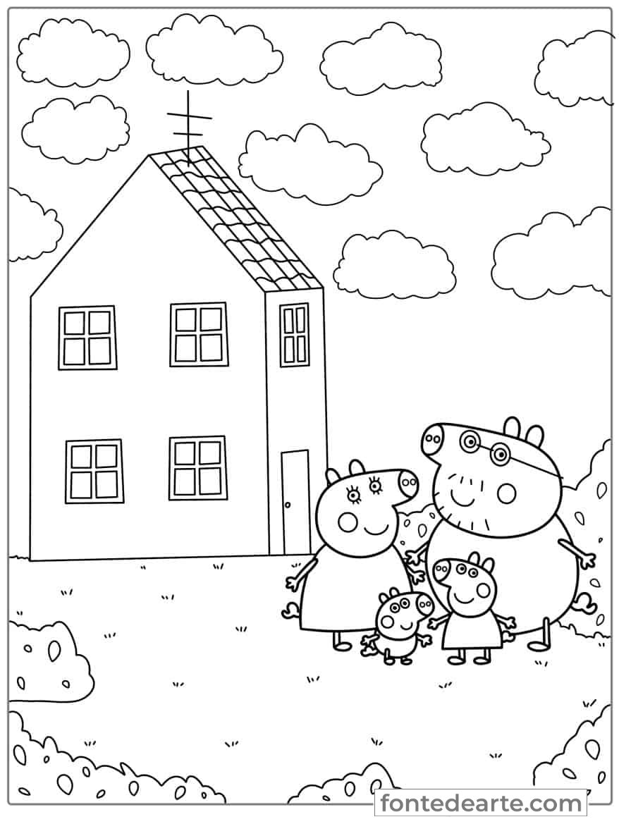 A Aventura de Peppa e a Família em Casa