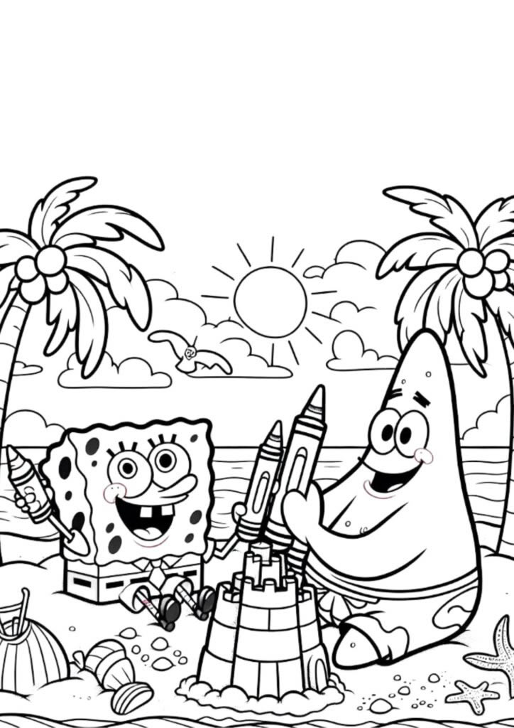 Aventura na Praia com Bob e Patrício