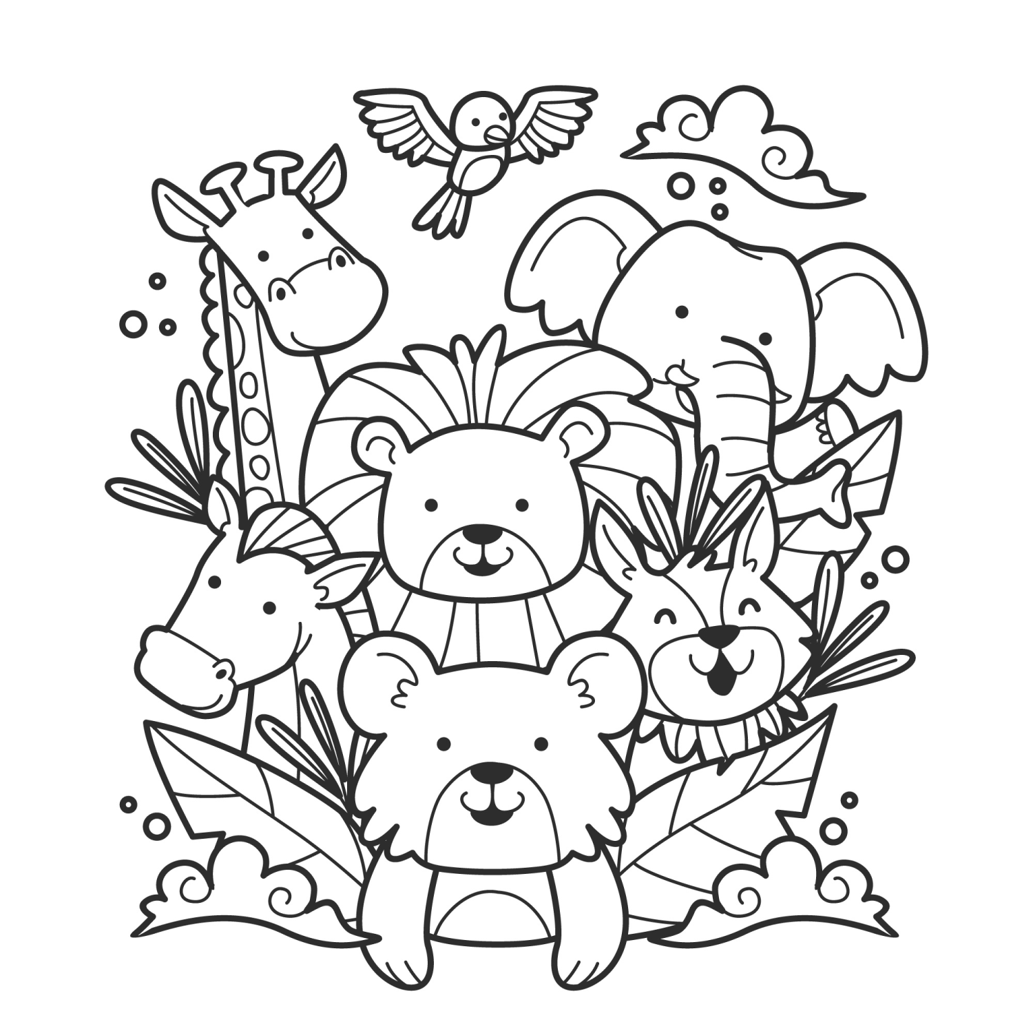 Aventura Selvagem para Colorir
