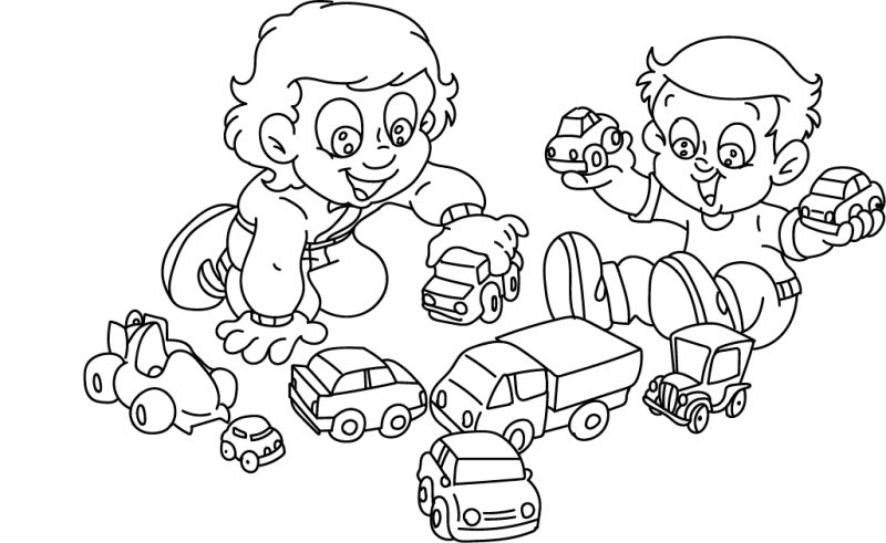 Aventura de Senninha e Amigo com Carrinhos