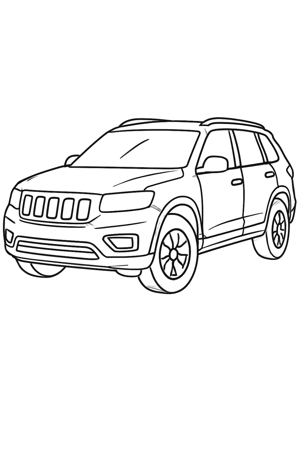 Aventura Sobre Rodas: SUV para Colorir
