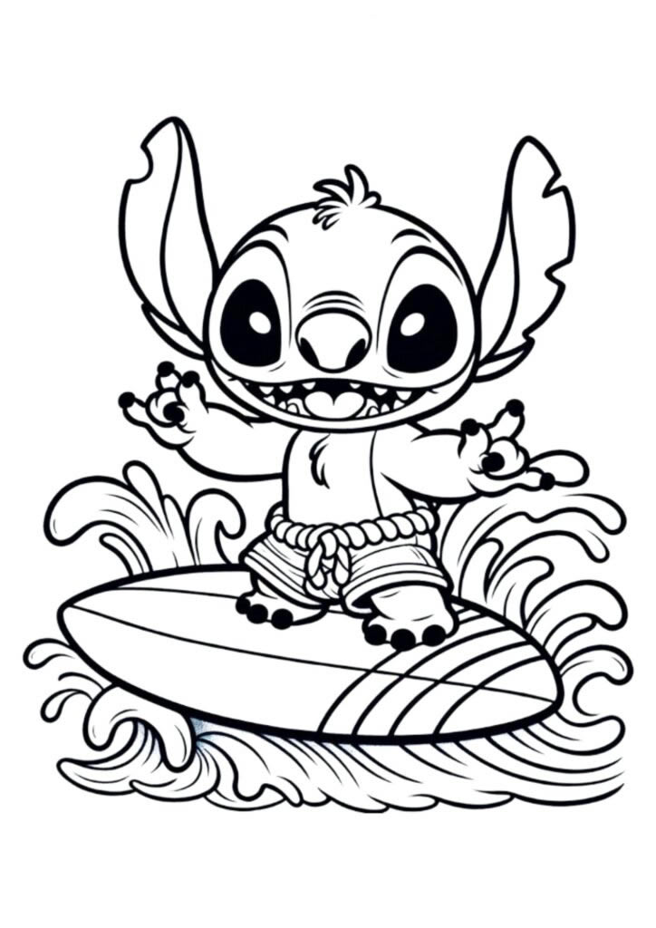 Aventura Surfista com Stitch