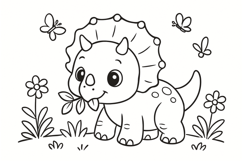 Aventura do Triceratops no Jardim Encantado