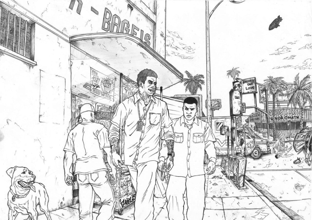 Aventura Urbana com Personagens Icônicos de GTA 5