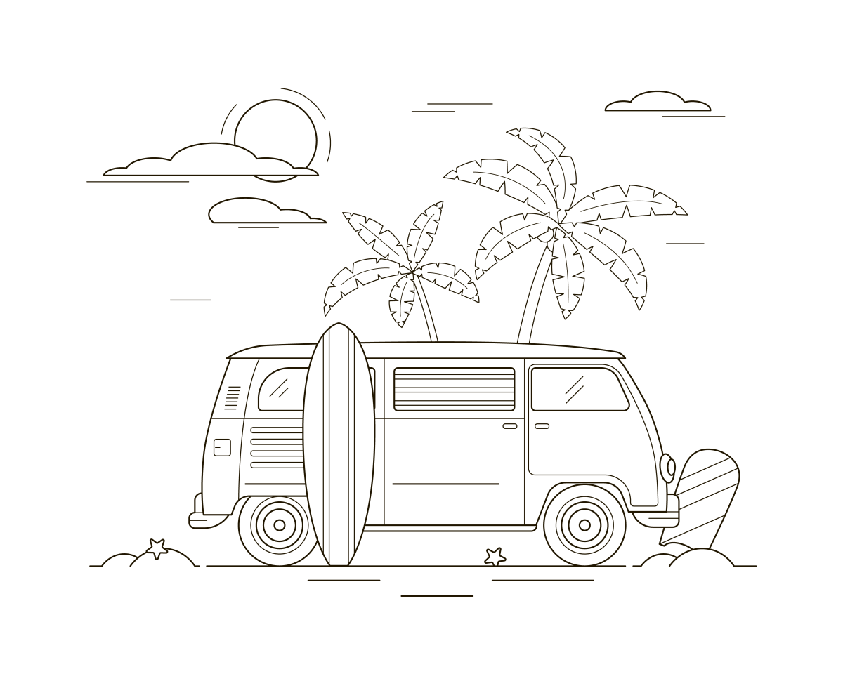 Aventura de Verão na Kombi Clássica