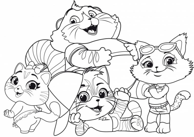 Aventuras em 44 Gatos: Vamos Colorir!