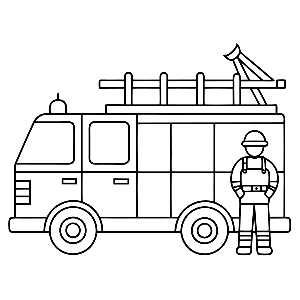 Aventuras de Bombeiro para Colorir
